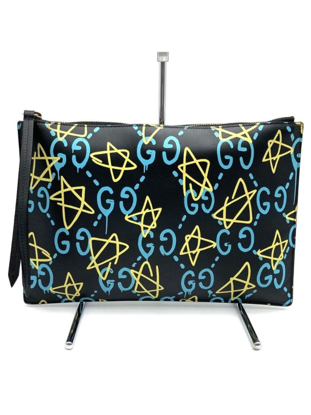 Gucci Ghost Clutch Trouble Andrew Collaboration Leather Black - Picture 1 of 8